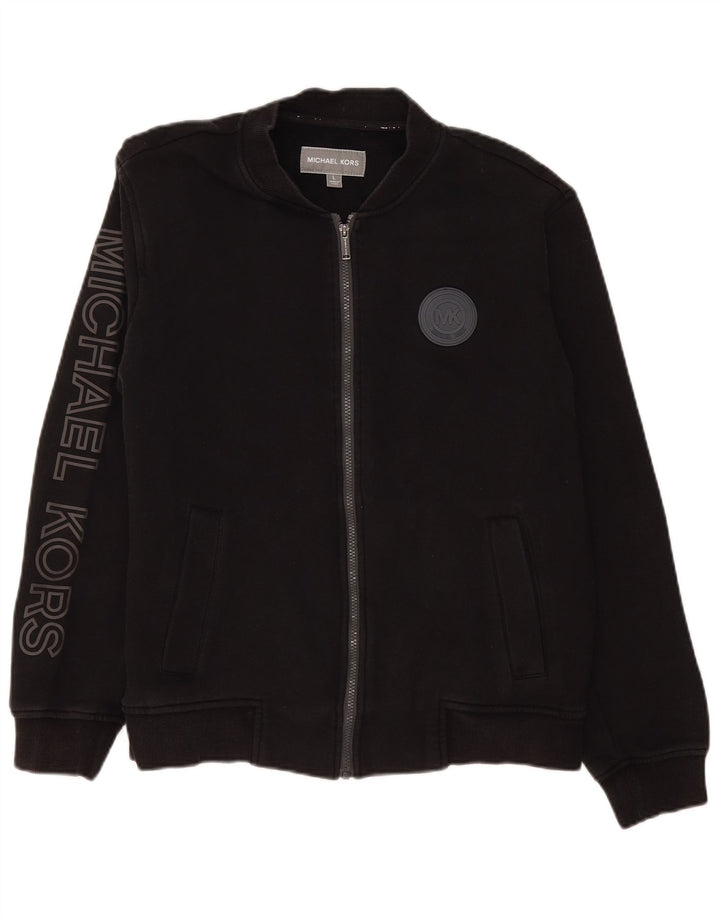 Michael Kors Mens Graphic Chándal Top Chaqueta Grande Algodón Negro
