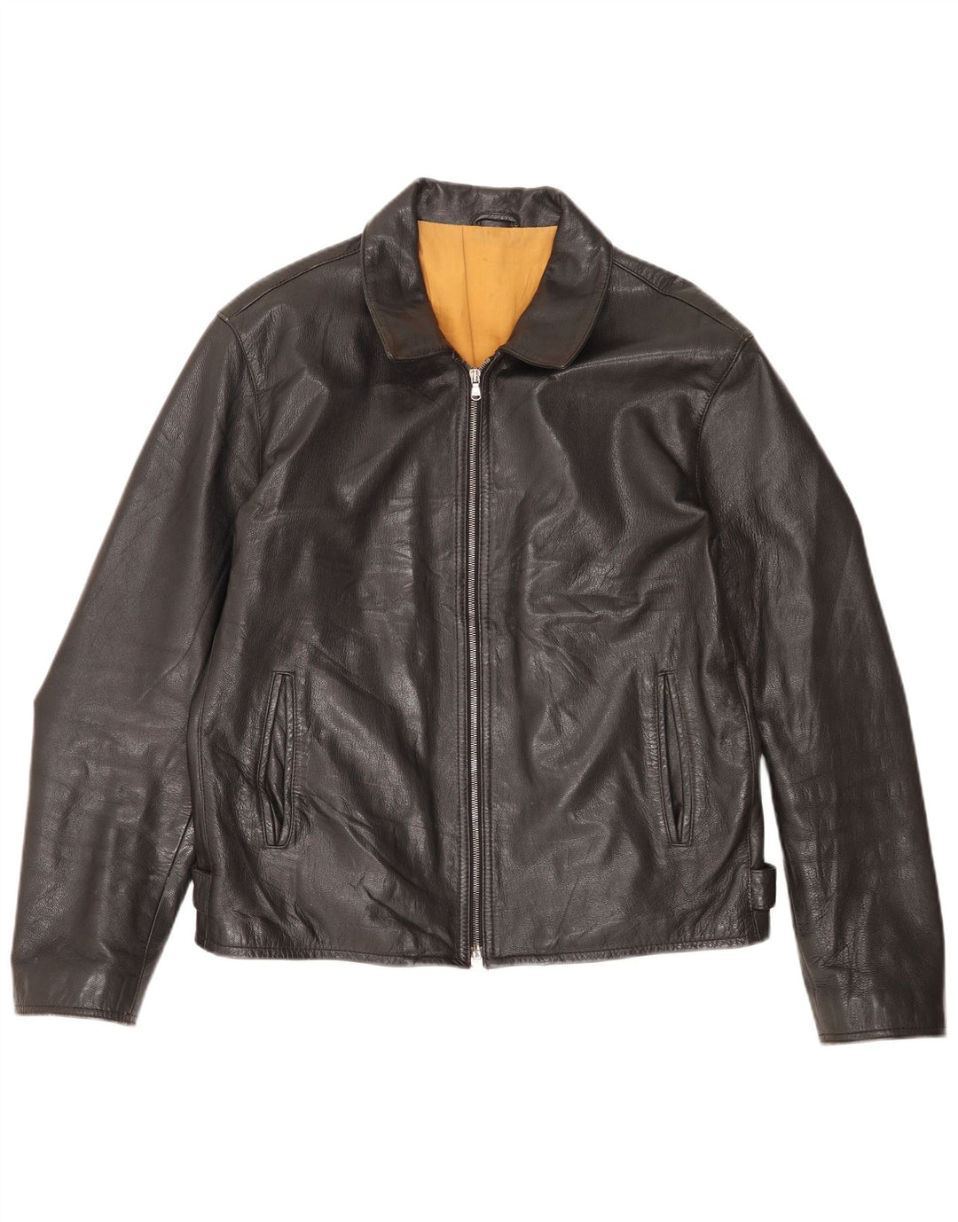 Protagonist Chaqueta de cuero para hombre UK 40 Large Black