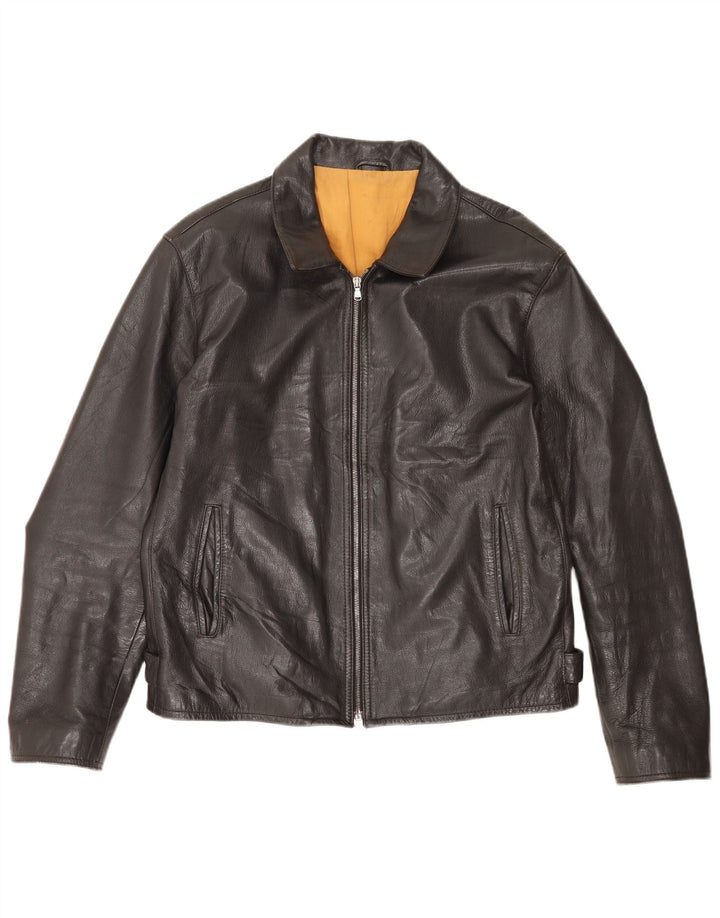 Protagonist Chaqueta de cuero para hombre UK 40 Large Black