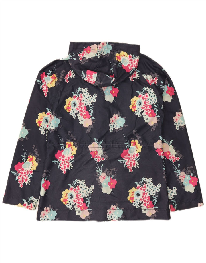 Chaqueta impermeable con capucha para mujer Animal UK 8 Small Poliéster floral azul marino