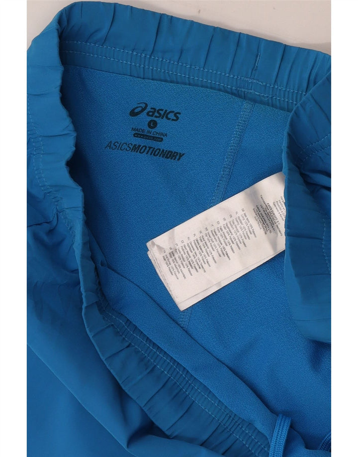 Asics - Pantalones cortos deportivos para hombre, poliéster azul grande