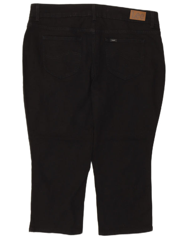 Lee Pantalones capri de talle medio para mujer, ajuste regular, US 20 3XL W40 L22, color negro