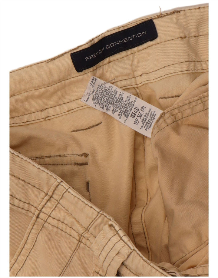 French Connection Pantalones cortos tipo cargo para hombre W38 XL Algodón beige