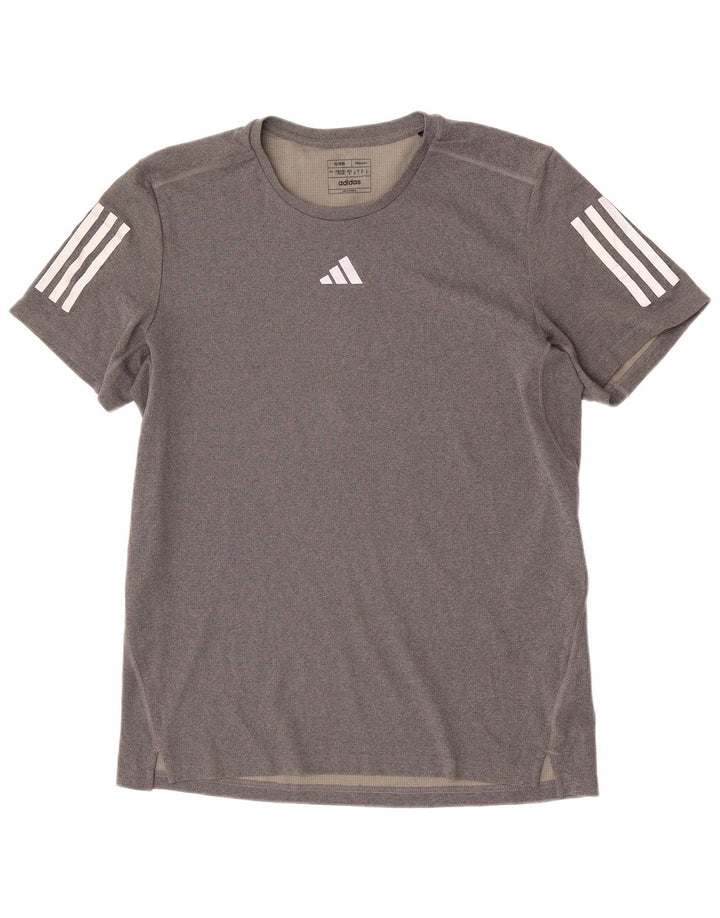 Adidas Hombre Aeroready Regular Fit Camiseta Top Grande Gris Poliéster