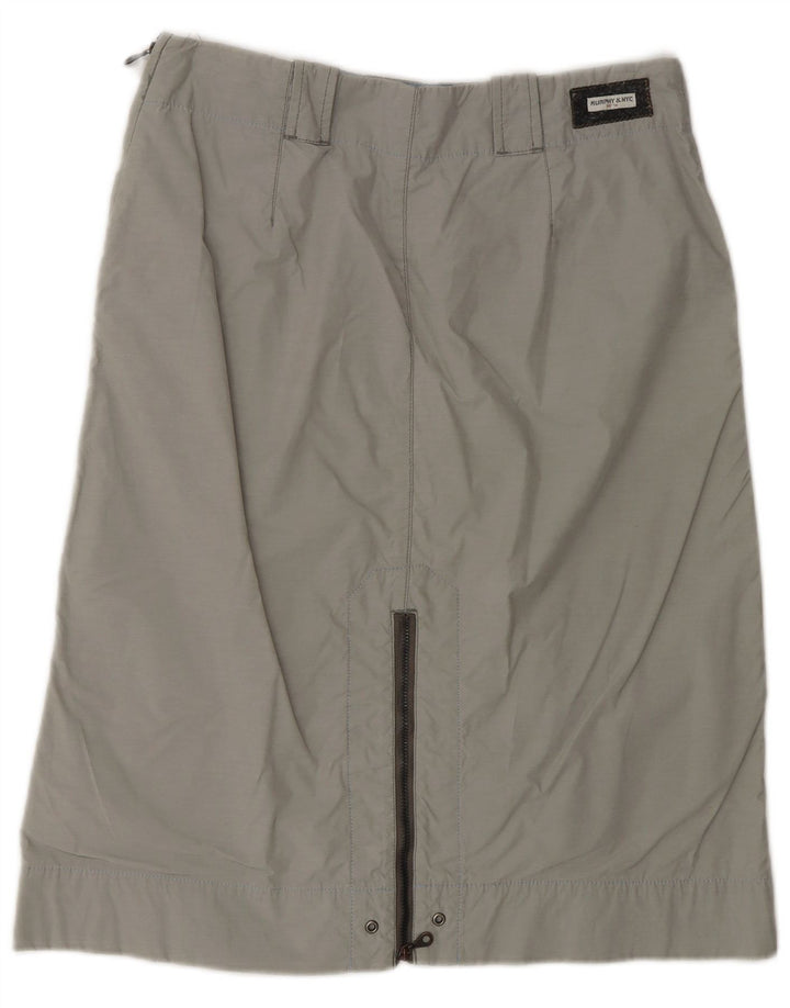 Murphy & Nye Falda Recta Mujer W29 Algodón Gris Medio