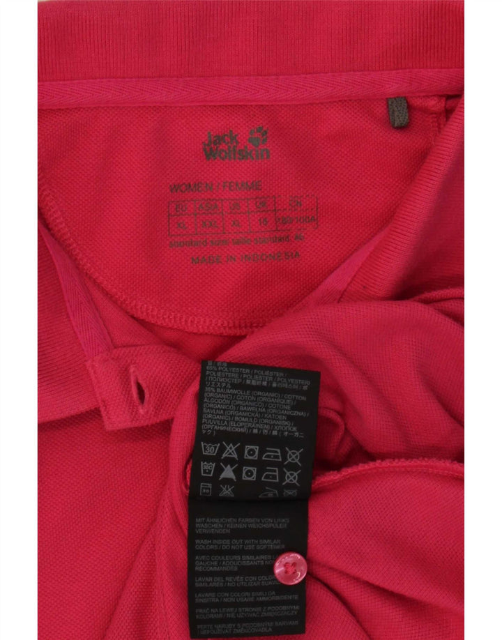 Jack Wolfskin Polo para mujer UK 40 XL Poliéster rosa