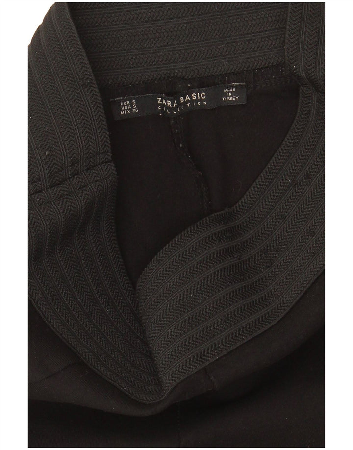Zara Mujer Leggings Reino Unido 8 Pequeño Negro