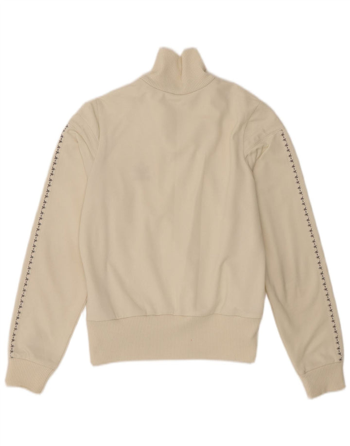 Adidas - Chaqueta de chándal gráfica para mujer, talla 14, color blanco apagado