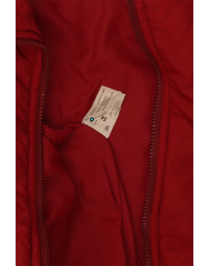 Brugi Chaqueta acolchada para hombre IT 54 2XL Rojo Colorblock Poliamida