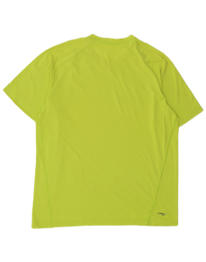ADIDAS Mens Climalite Camiseta Top Grande Verde
