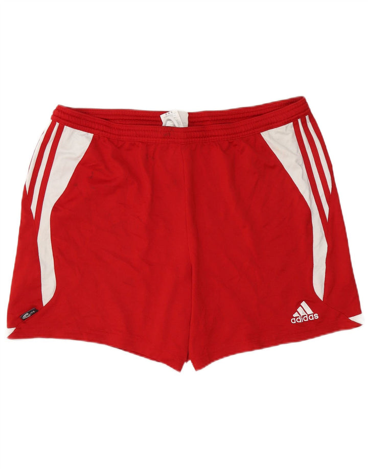 Adidas Mens Climalite Sport Shorts XL Rojo Colorblock Poliéster