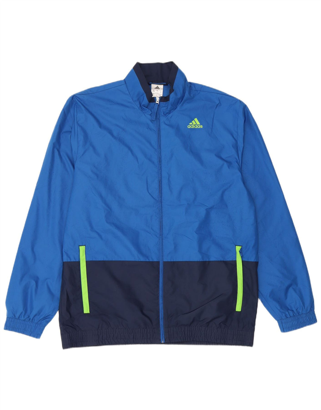 Adidas - Chaqueta de chándal para hombre, talla 42/44, poliéster color azul grande