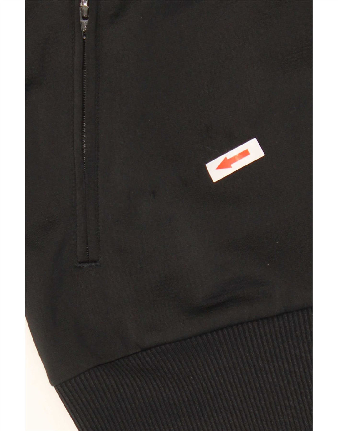 Adidas Mujer Gráfico Chándal Top Chaqueta UK 14 Mediano Negro Poliéster