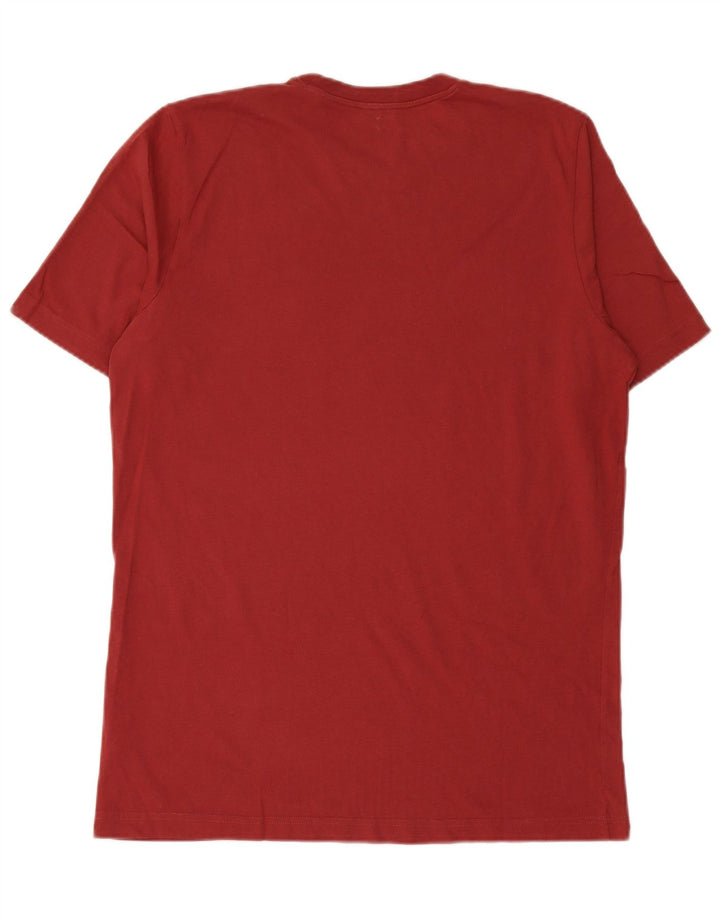 ADIDAS Camiseta gráfica para hombre Top grande de algodón rojo