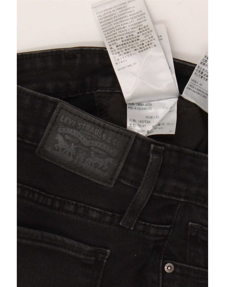 Vaqueros Levi's 712 Slim para mujer W28 L30 Algodón negro