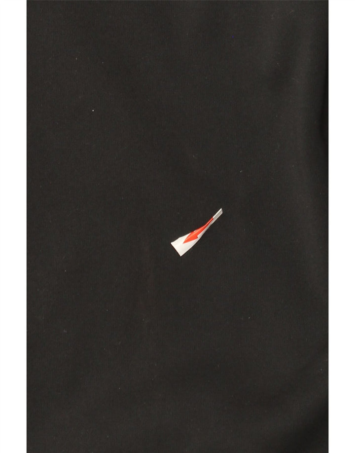 Nike Dri Fit Sudadera con capucha y cremallera para hombre, talla pequeña, poliéster negro