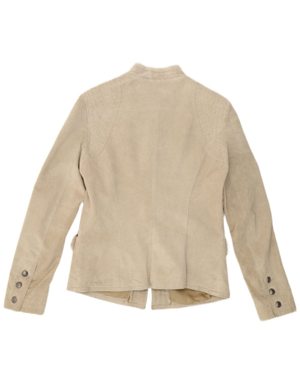 Chaqueta De Ante Mujer Conbipel IT 42 Cuero Beige Medio