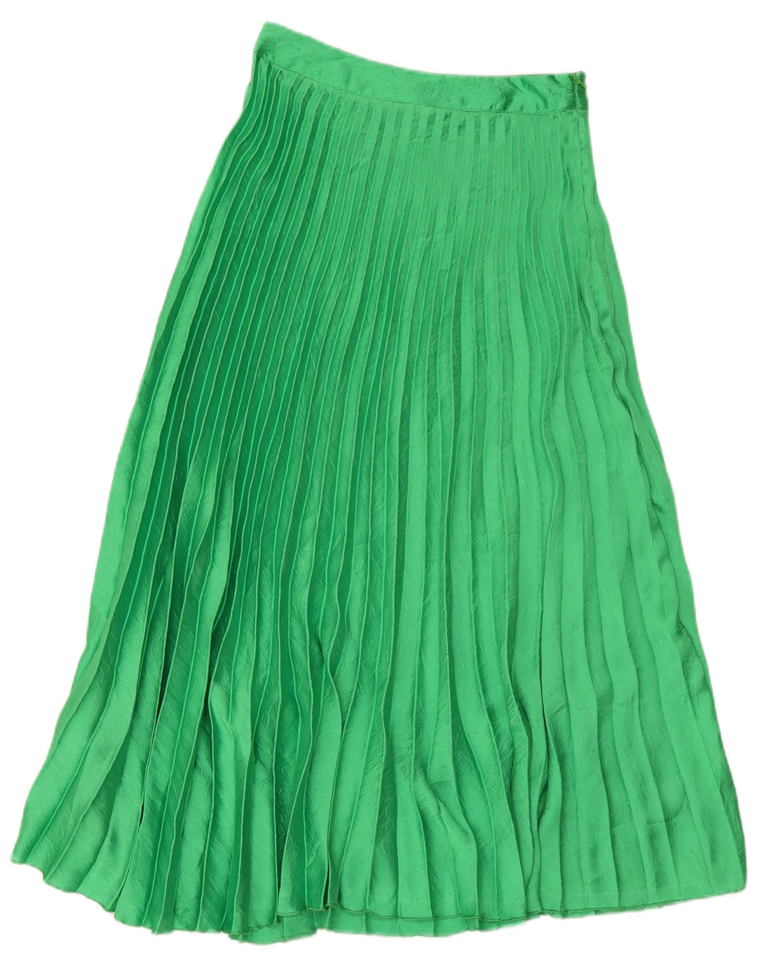 Zara Mujer Falda Maxi Plisada Pequeña W26 Verde