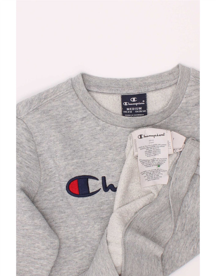 Champion Sudadera estampada para niños 9-10 años Gris medio moteado
