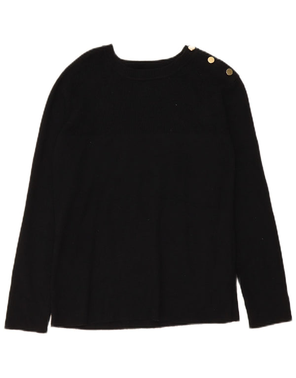 Marks & Spencer Jersey con Cuello Barco para Mujer UK 6 XS Viscosa Negra