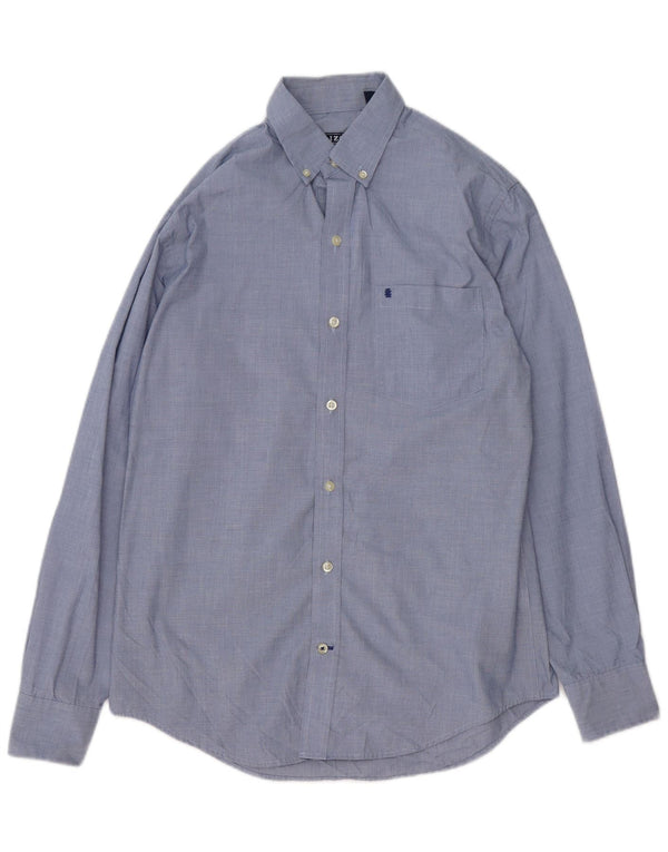 IZOD Camisa Hombre Small Azul Algodón