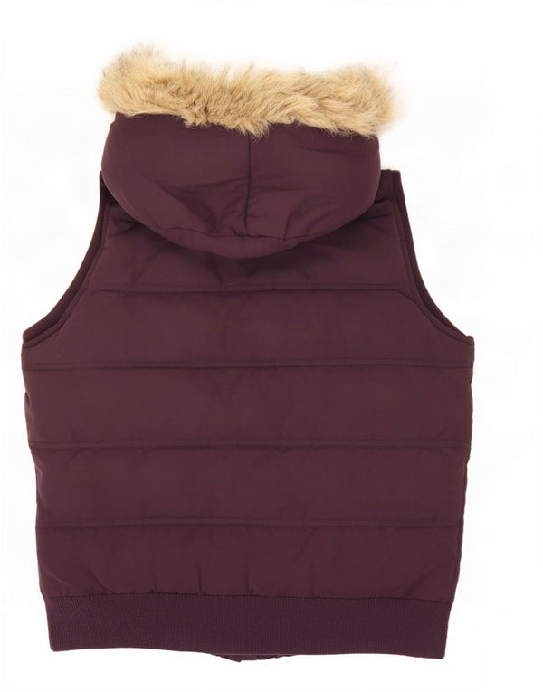 Chaleco acolchado con capucha para mujer Fat Face UK 40 XL Poliéster morado