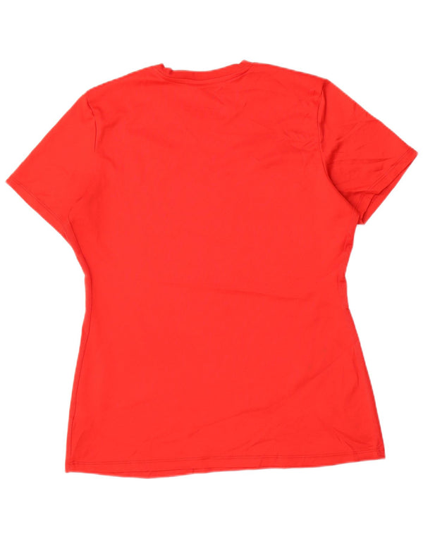 NIKE Camiseta Dri Fit para Mujer UK 40 Grande Poliéster Rojo