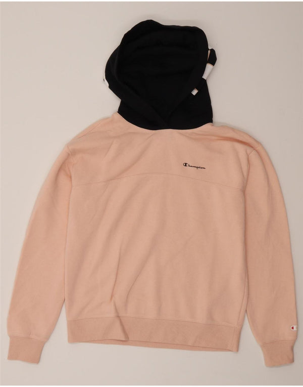Champion Sudadera con capucha gráfica para niñas 15-16 años 2XL Bloque de color rosa