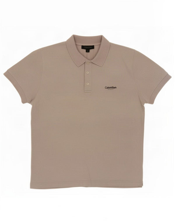 Polo Calvin Klein para mujer UK 46 Grande Algodón beige