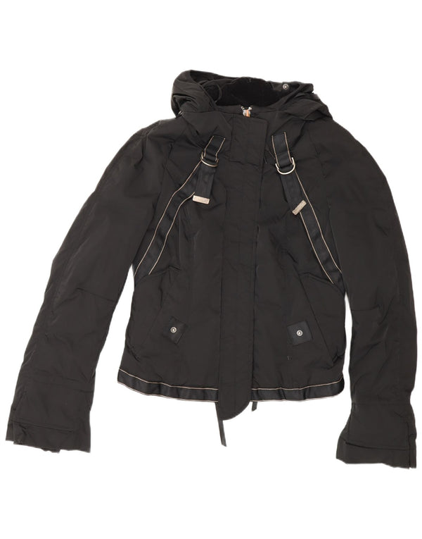 Marithe Francois Girbaud Chaqueta acolchada con capucha para mujer IT 42 Medium Black