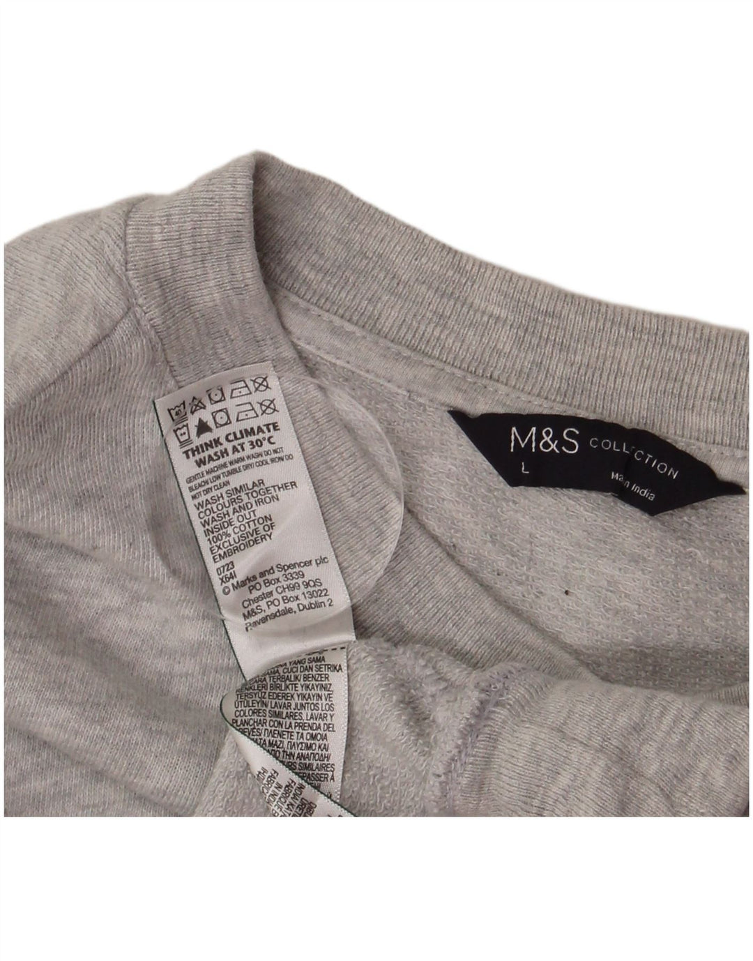 Marks & Spencer - Sudadera extragrande con gráfico para mujer, talla 40, color gris