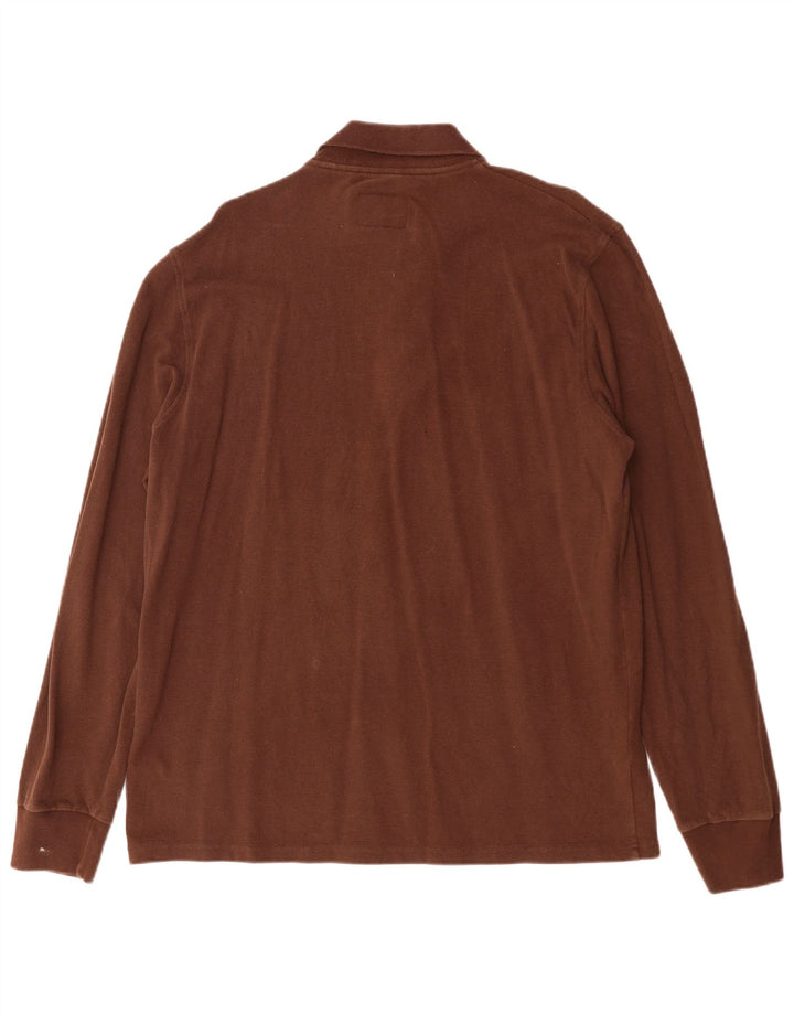 Woolrich Polo De Manga Larga Para Hombre 2XL Algodón Marrón