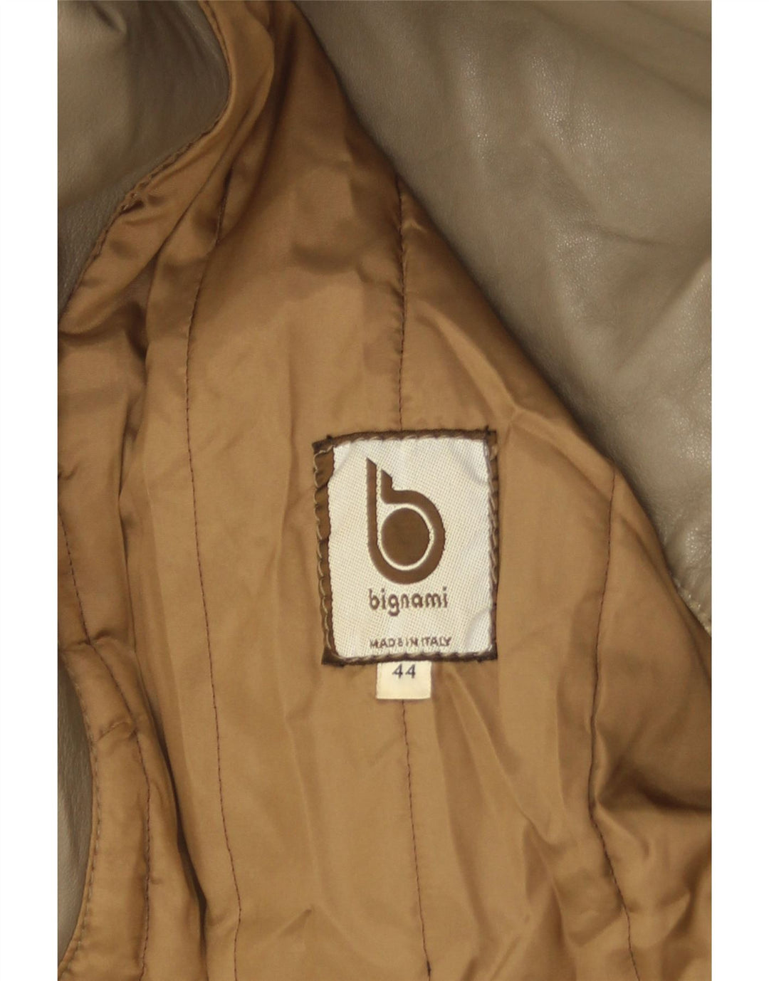 Chaqueta de cuero para mujer Bignami IT 44 Gris medio