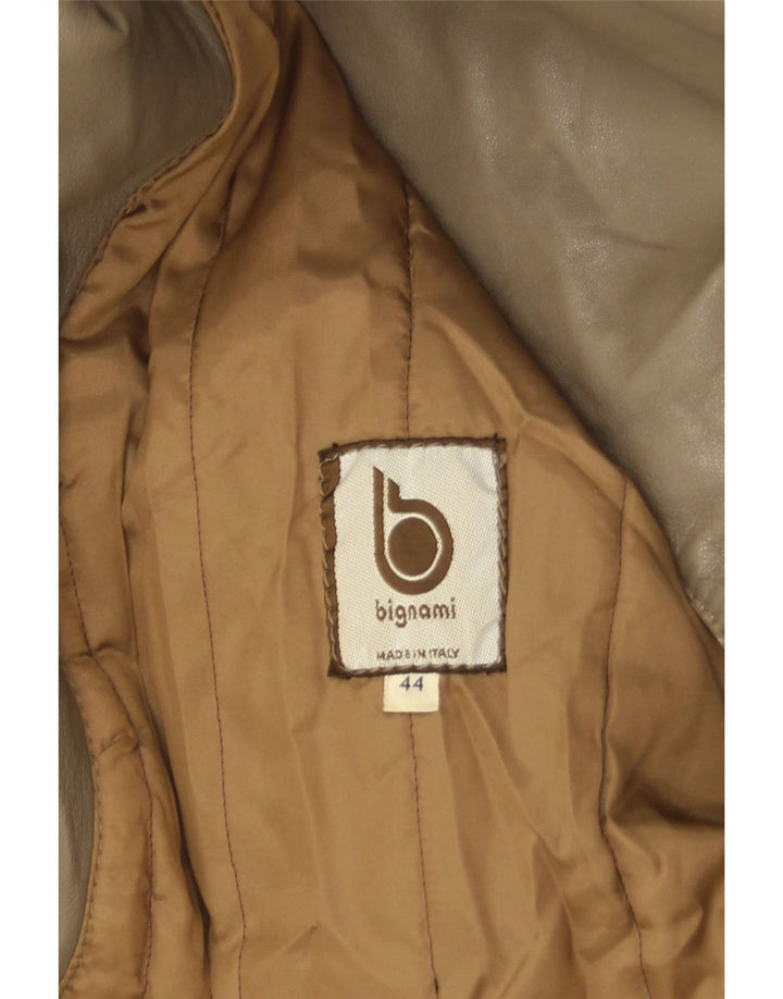 Chaqueta de cuero para mujer Bignami IT 44 Gris medio
