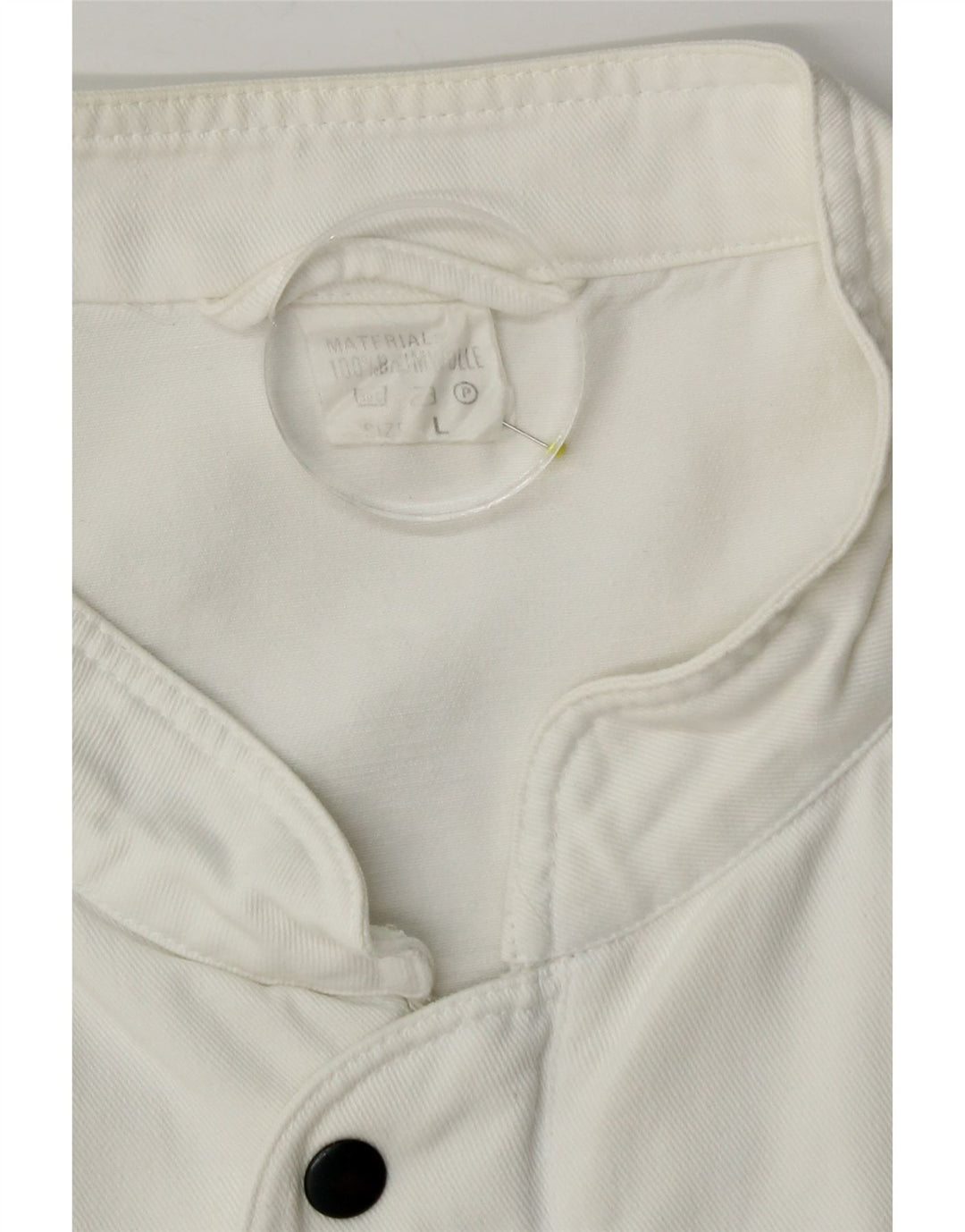 Vintage hombres chaqueta utilitaria Reino Unido 40 algodón blanco grande