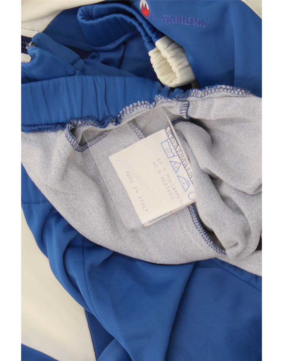 Chaqueta superior de chándal vintage para hombre Poliamida con bloques de color azul medio
