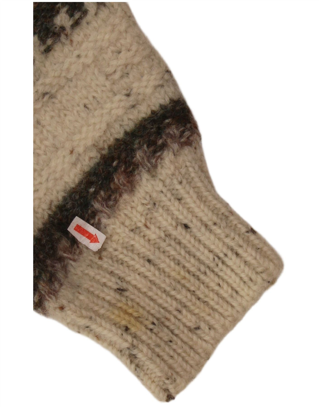 SERGIO TACCHINI Jersey de cuello redondo para mujer UK 46 Grande Beige Rayas