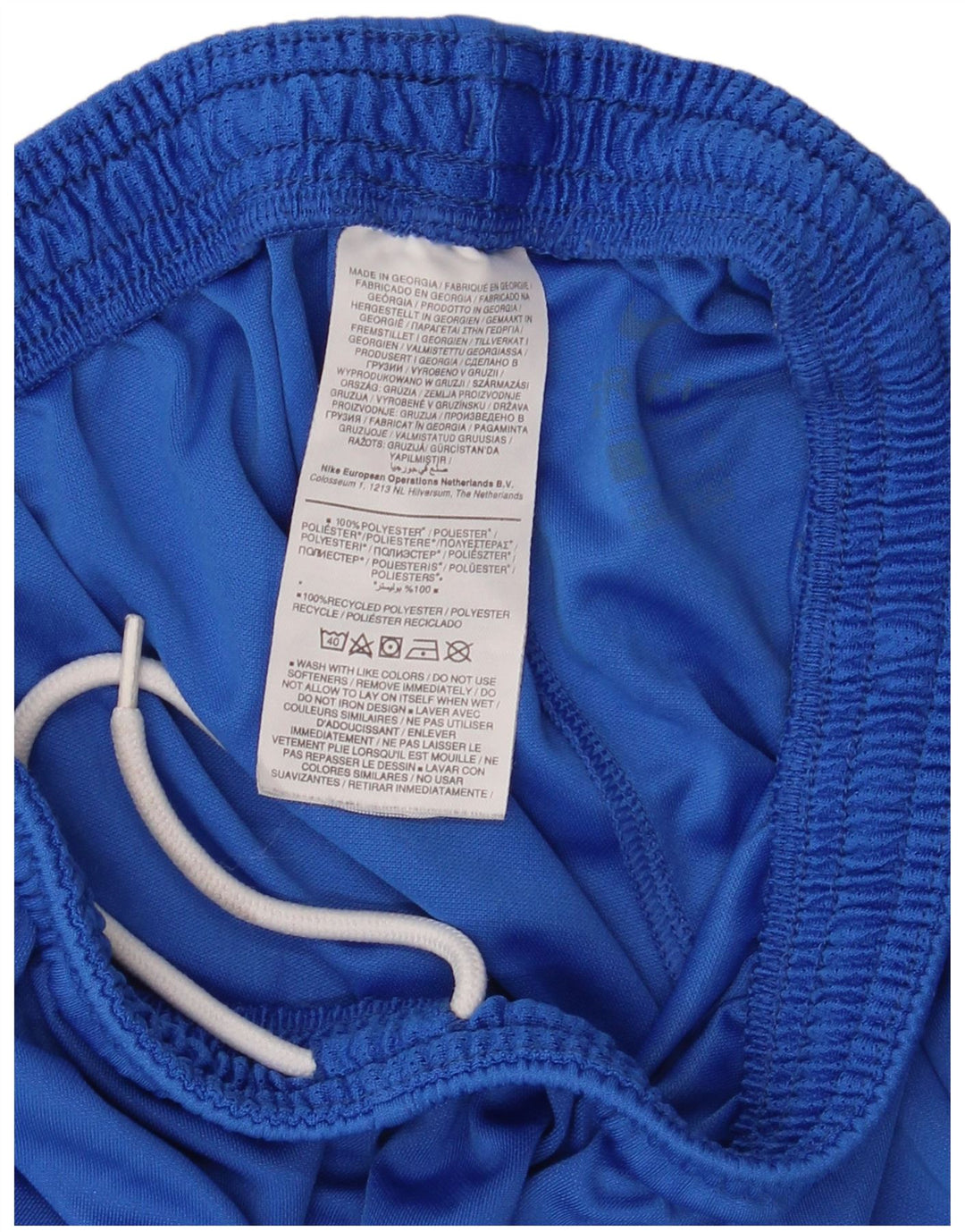 Nike - Pantalones cortos deportivos Dri Fit para hombre, poliéster azul pequeño