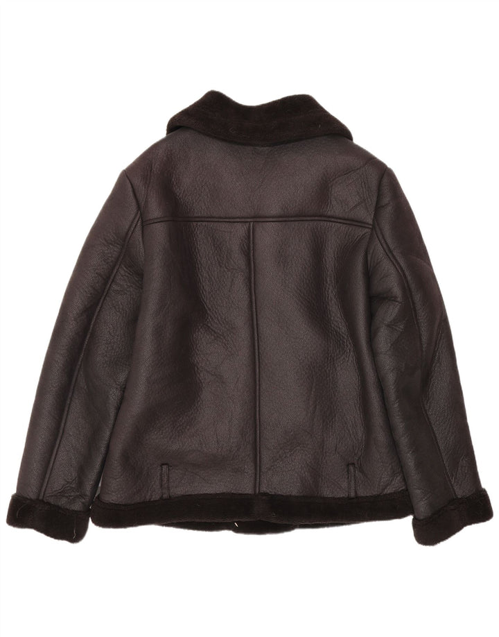 C&A Chaqueta motera de piel sintética Sherpa para mujer EU 44 XL Poliéster negro