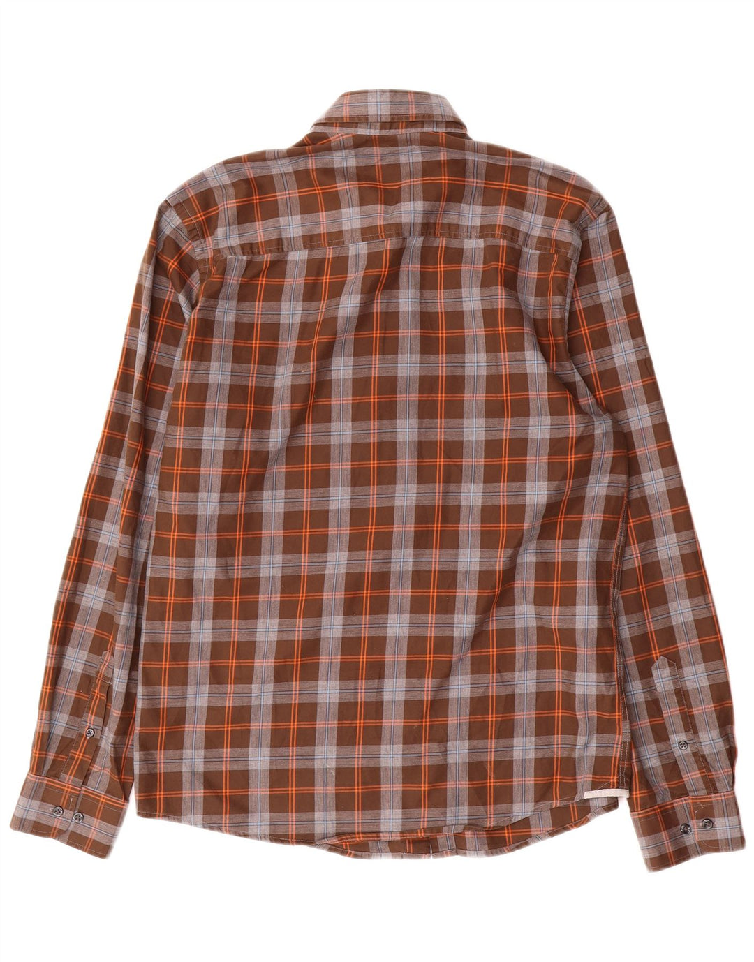 Jack & Jones Camisa a medida de algodón a cuadros marrón grande para hombre