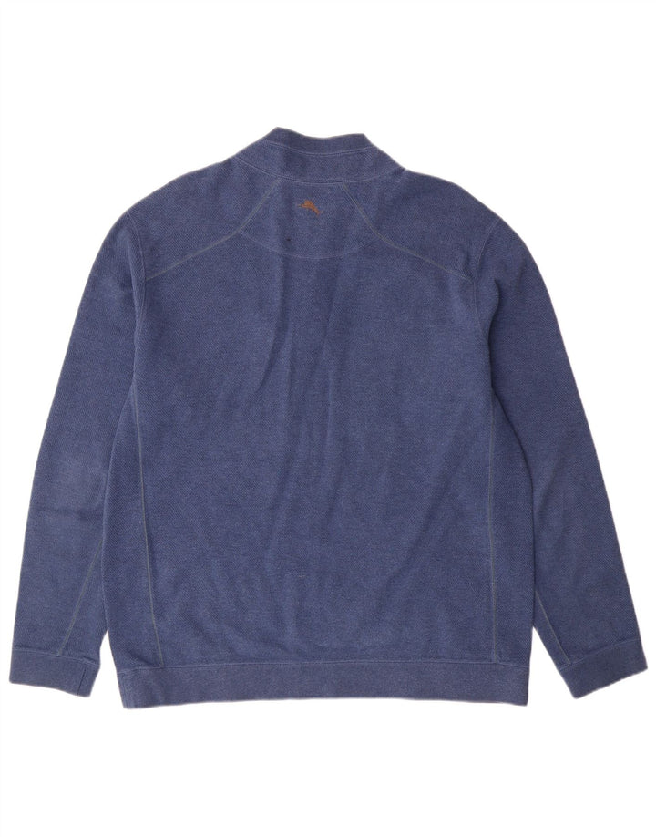 Tommy Bahama - Sudadera con cuello y cremallera para hombre, color azul