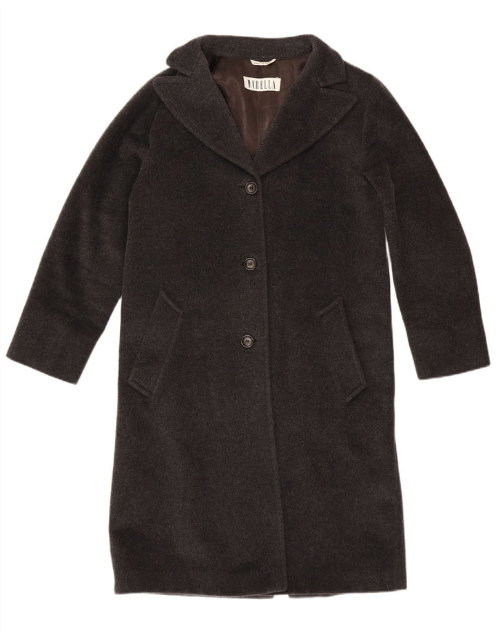Marella Abrigo extragrande para mujer UK 8 Small Lana gris