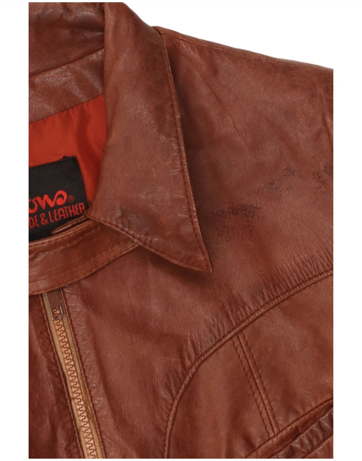 Chaqueta de cuero para mujer Wilsons IT 44 Cuero marrón medio
