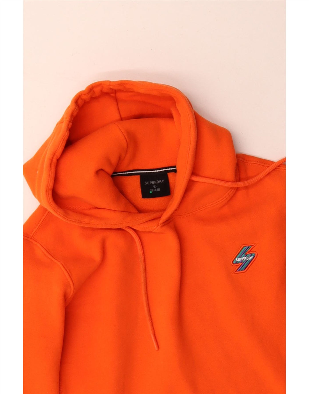 SUPERDRY Jersey con capucha para hombre, color naranja medio, algodón