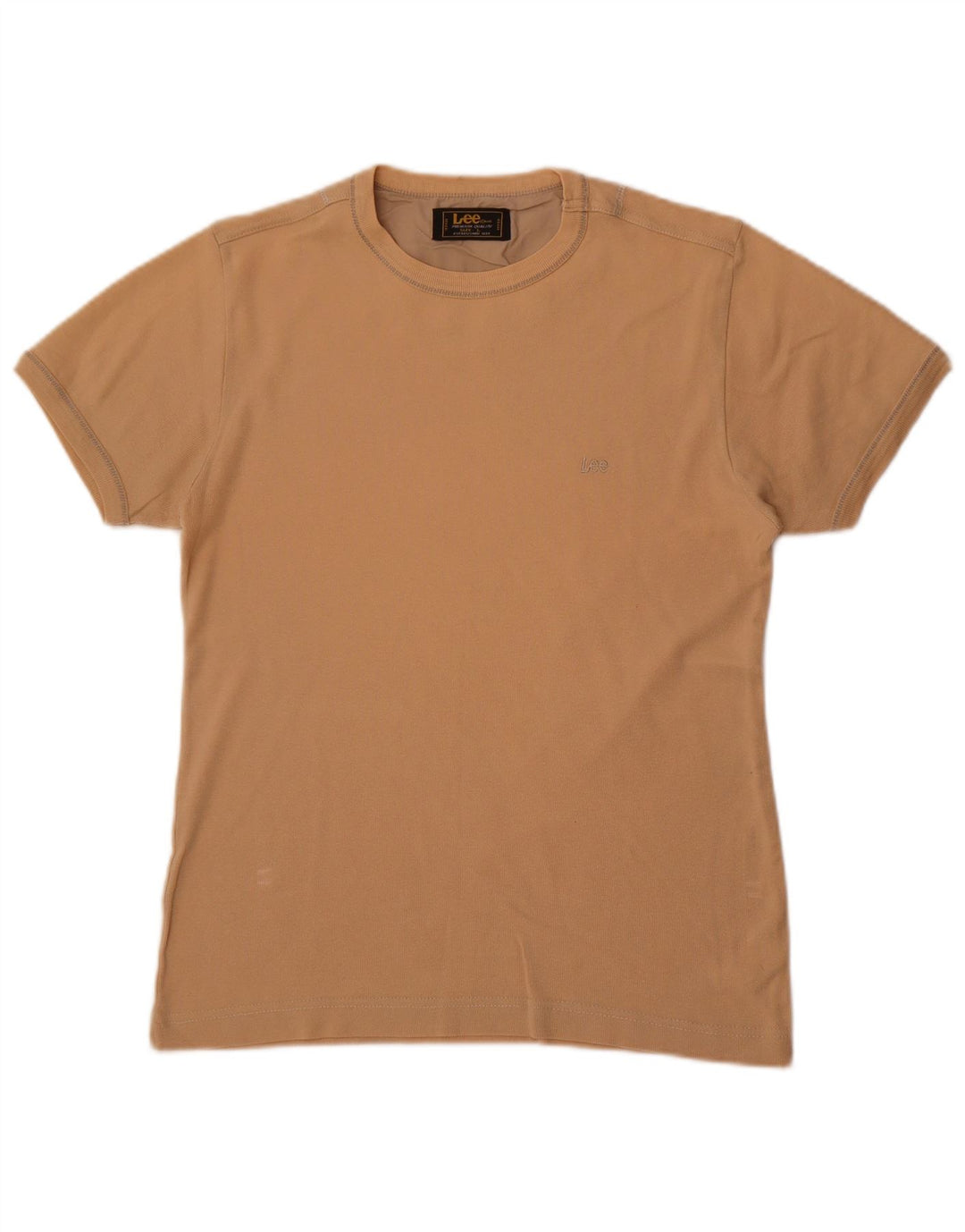 Lee Camiseta para mujer Top UK 44 Large Beige Cotton