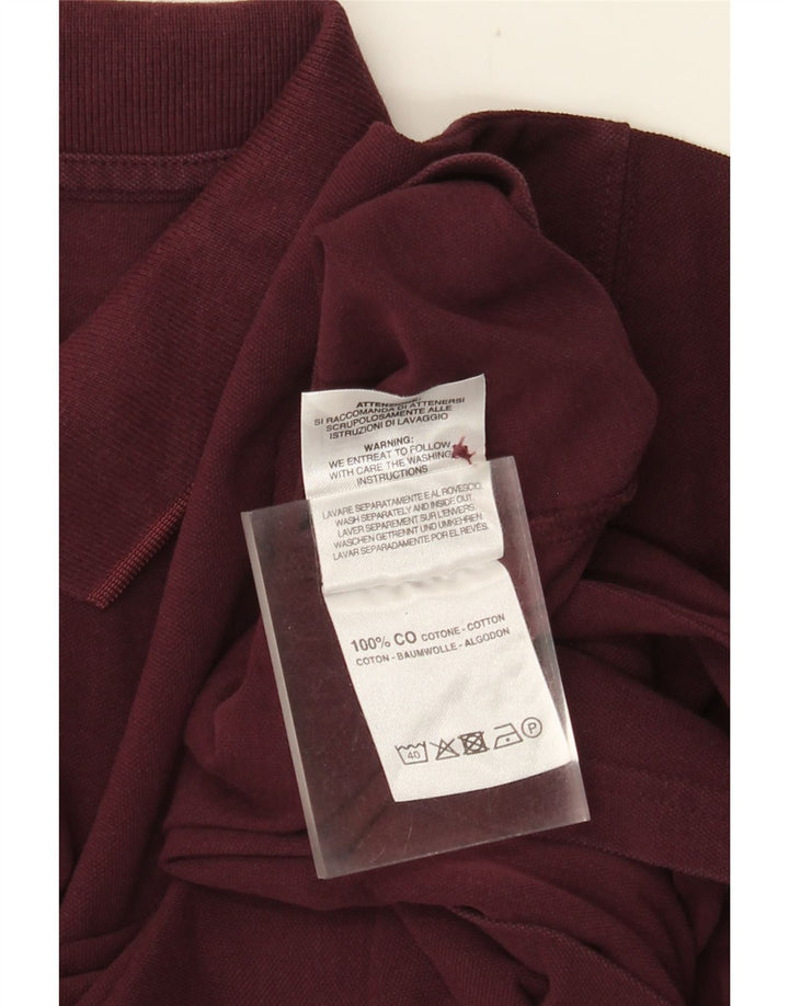 Carrera Polo Regular para Hombre 2XL Algodón Burdeos