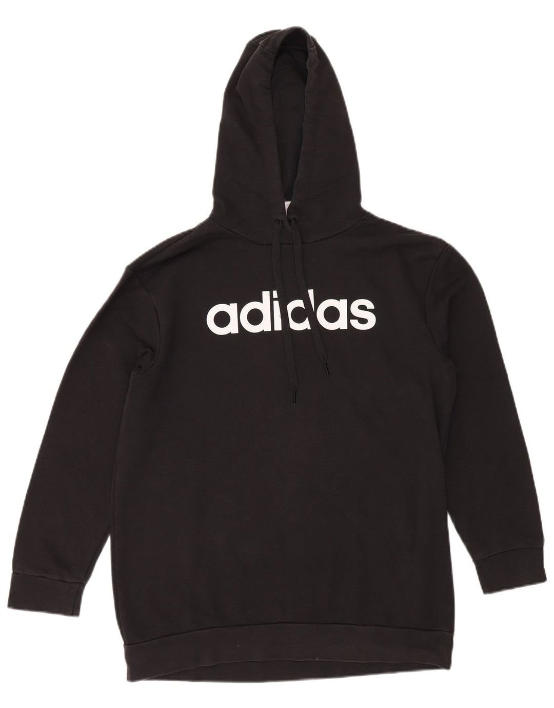 ADIDAS Jersey con capucha gráfico extragrande para mujer UK 4/6 XS Negro