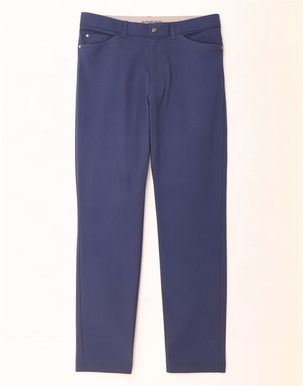 Pantalón Adidas Hombre Slim Casual W32 L30 Poliamida Azul