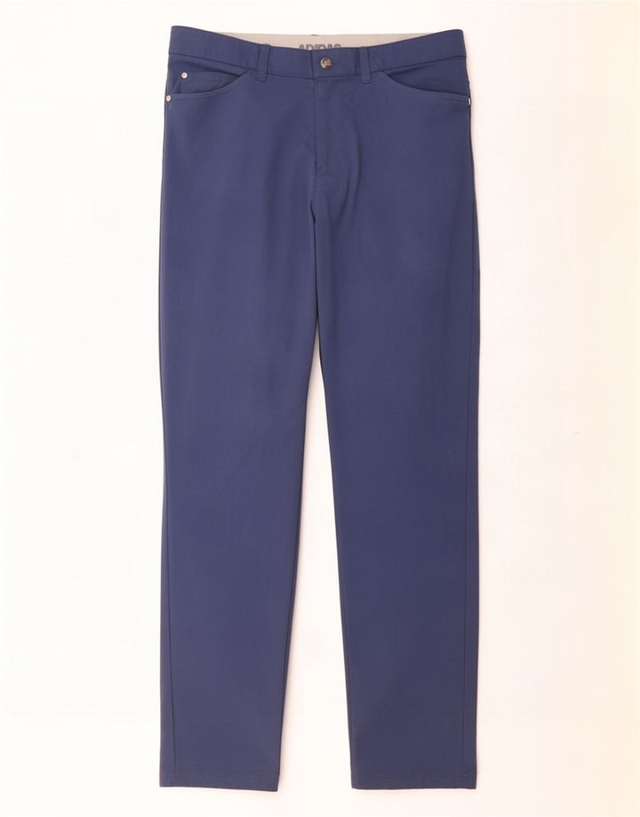 Pantalón Adidas Hombre Slim Casual W32 L30 Poliamida Azul