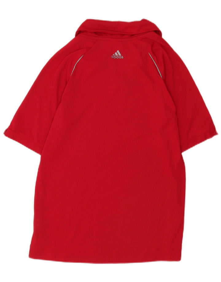 Adidas Polo para mujer UK 12 Medio Rojo Poliéster